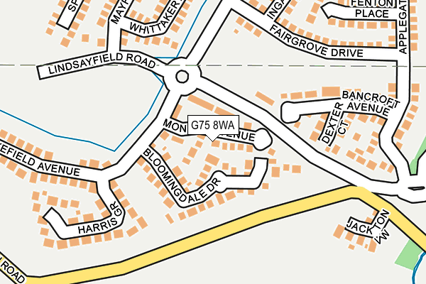 G75 8WA map - OS OpenMap – Local (Ordnance Survey)