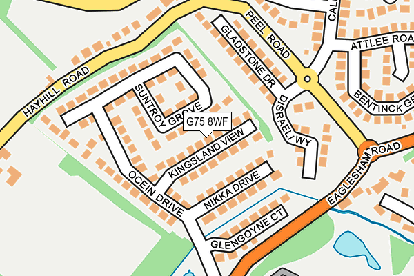 G75 8WF map - OS OpenMap – Local (Ordnance Survey)