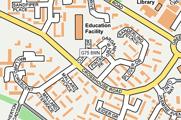 G75 8WN map - OS OpenMap – Local (Ordnance Survey)