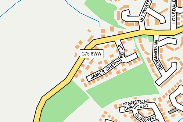 G75 8WW map - OS OpenMap – Local (Ordnance Survey)
