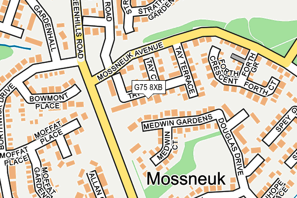 G75 8XB map - OS OpenMap – Local (Ordnance Survey)