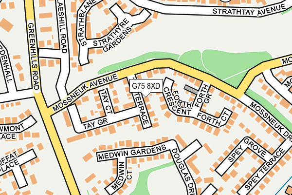G75 8XD map - OS OpenMap – Local (Ordnance Survey)