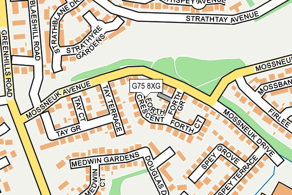 G75 8XG map - OS OpenMap – Local (Ordnance Survey)
