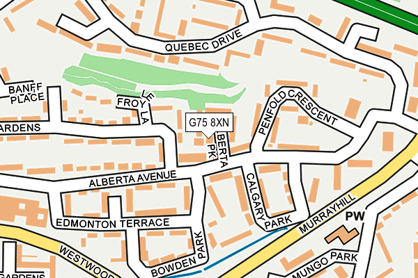 G75 8XN map - OS OpenMap – Local (Ordnance Survey)