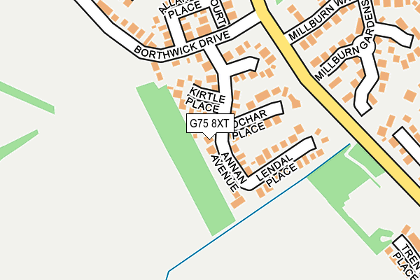 G75 8XT map - OS OpenMap – Local (Ordnance Survey)