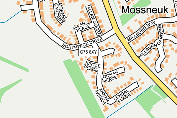 G75 8XY map - OS OpenMap – Local (Ordnance Survey)