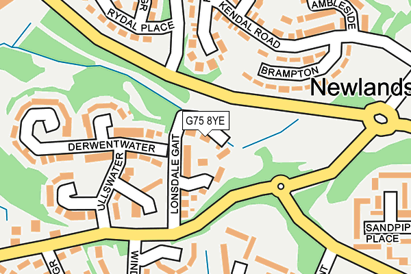 G75 8YE map - OS OpenMap – Local (Ordnance Survey)