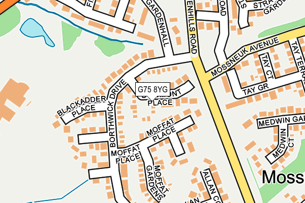 G75 8YG map - OS OpenMap – Local (Ordnance Survey)