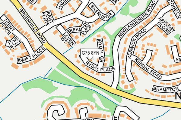 G75 8YN map - OS OpenMap – Local (Ordnance Survey)