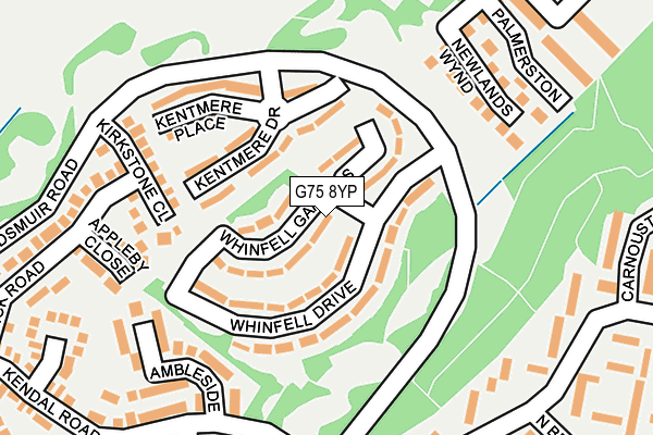 G75 8YP map - OS OpenMap – Local (Ordnance Survey)