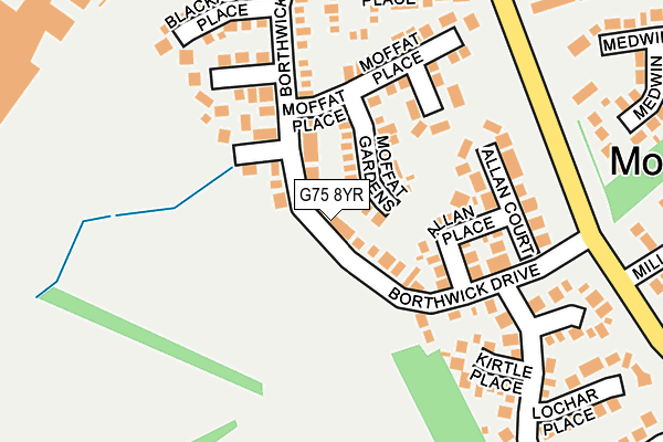 G75 8YR map - OS OpenMap – Local (Ordnance Survey)