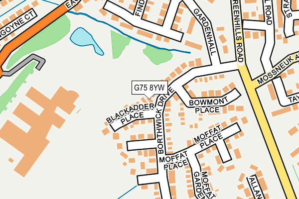 G75 8YW map - OS OpenMap – Local (Ordnance Survey)