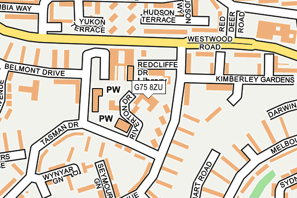 G75 8ZU map - OS OpenMap – Local (Ordnance Survey)