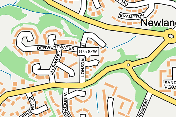 G75 8ZW map - OS OpenMap – Local (Ordnance Survey)