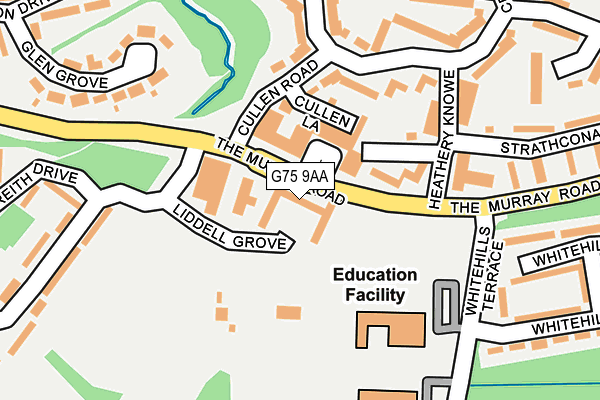 G75 9AA map - OS OpenMap – Local (Ordnance Survey)