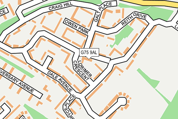 G75 9AL map - OS OpenMap – Local (Ordnance Survey)
