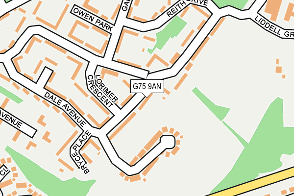 G75 9AN map - OS OpenMap – Local (Ordnance Survey)