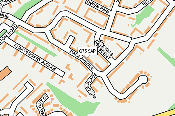 G75 9AP map - OS OpenMap – Local (Ordnance Survey)