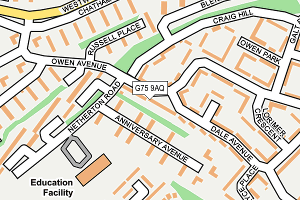 G75 9AQ map - OS OpenMap – Local (Ordnance Survey)