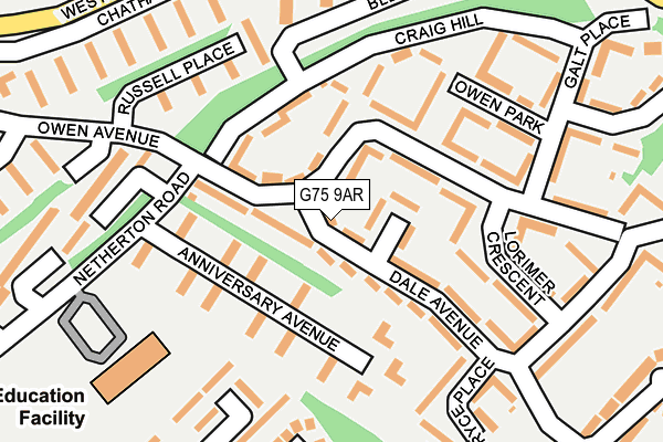 G75 9AR map - OS OpenMap – Local (Ordnance Survey)