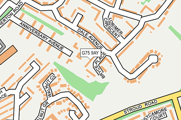G75 9AY map - OS OpenMap – Local (Ordnance Survey)
