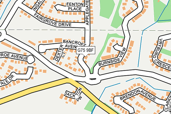 G75 9BF map - OS OpenMap – Local (Ordnance Survey)