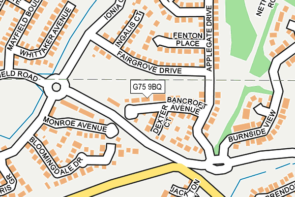 G75 9BQ map - OS OpenMap – Local (Ordnance Survey)