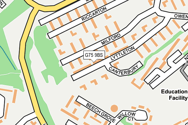 G75 9BS map - OS OpenMap – Local (Ordnance Survey)
