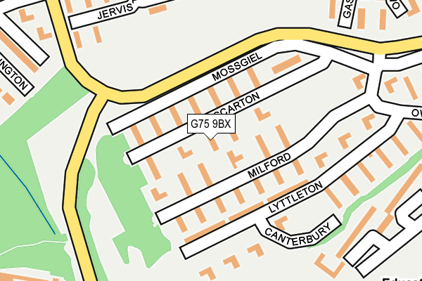 G75 9BX map - OS OpenMap – Local (Ordnance Survey)