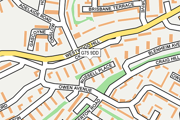 G75 9DD map - OS OpenMap – Local (Ordnance Survey)