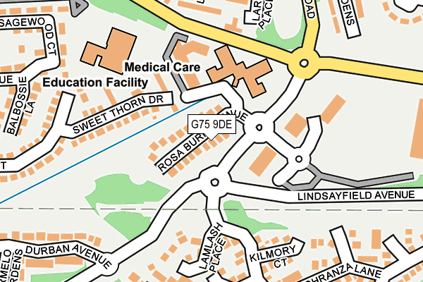 G75 9DE map - OS OpenMap – Local (Ordnance Survey)