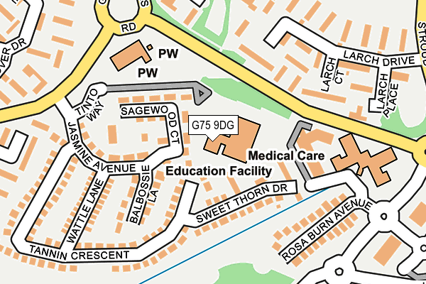 G75 9DG map - OS OpenMap – Local (Ordnance Survey)