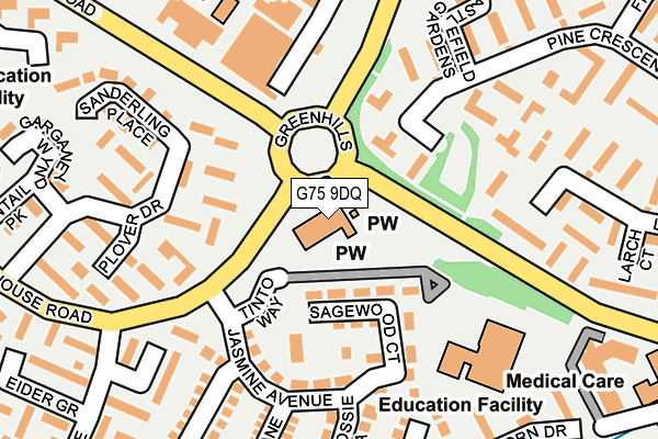 G75 9DQ map - OS OpenMap – Local (Ordnance Survey)