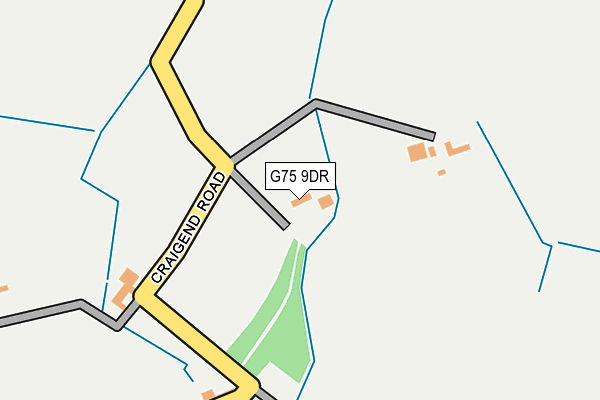 G75 9DR map - OS OpenMap – Local (Ordnance Survey)