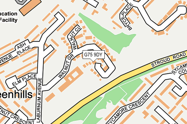 G75 9DY map - OS OpenMap – Local (Ordnance Survey)