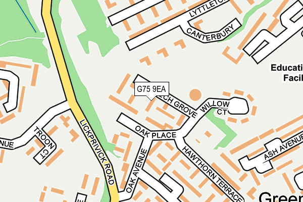 G75 9EA map - OS OpenMap – Local (Ordnance Survey)