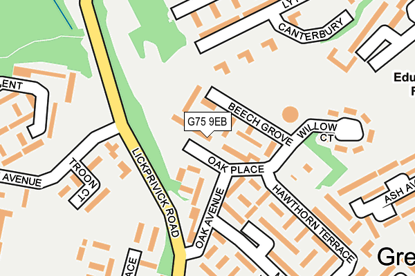G75 9EB map - OS OpenMap – Local (Ordnance Survey)