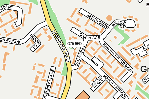G75 9ED map - OS OpenMap – Local (Ordnance Survey)
