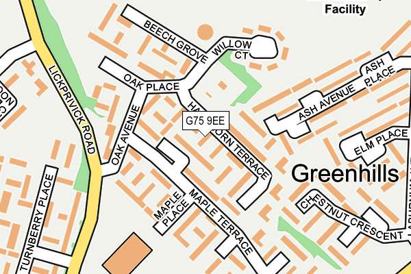G75 9EE map - OS OpenMap – Local (Ordnance Survey)