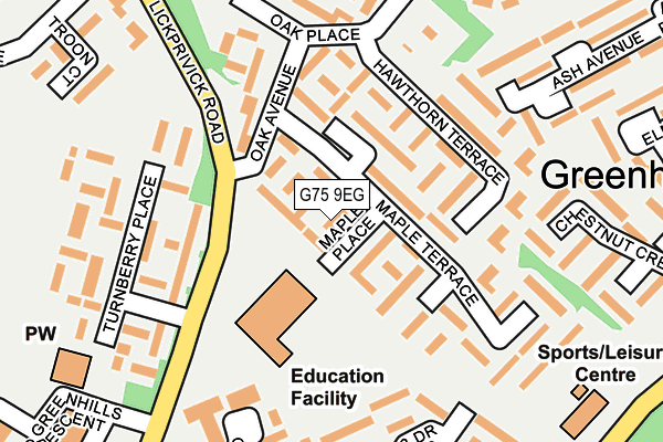 G75 9EG map - OS OpenMap – Local (Ordnance Survey)