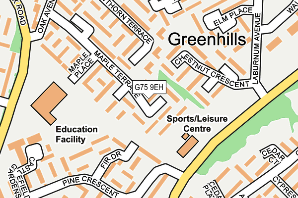 G75 9EH map - OS OpenMap – Local (Ordnance Survey)