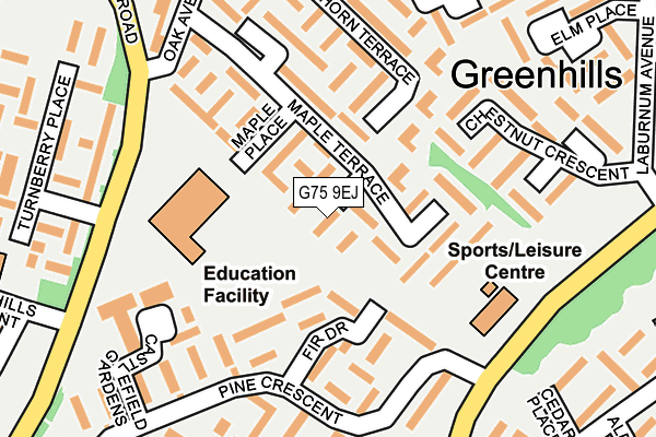 G75 9EJ map - OS OpenMap – Local (Ordnance Survey)
