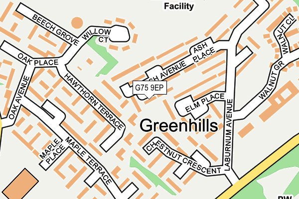 G75 9EP map - OS OpenMap – Local (Ordnance Survey)