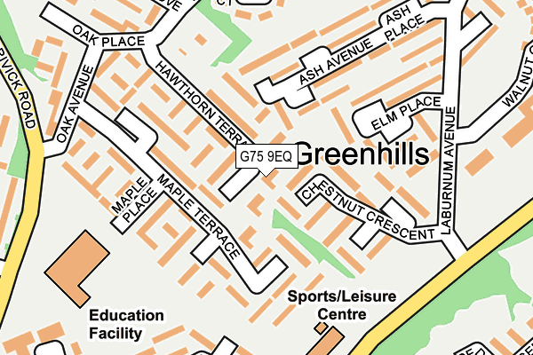 G75 9EQ map - OS OpenMap – Local (Ordnance Survey)