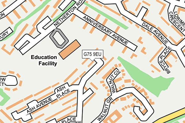G75 9EU map - OS OpenMap – Local (Ordnance Survey)
