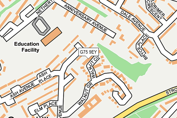 G75 9EY map - OS OpenMap – Local (Ordnance Survey)