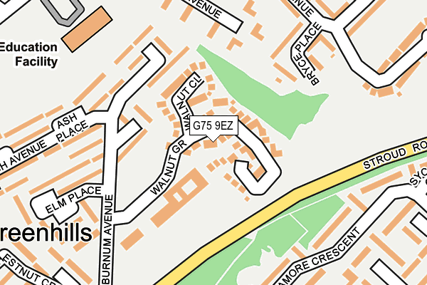 G75 9EZ map - OS OpenMap – Local (Ordnance Survey)