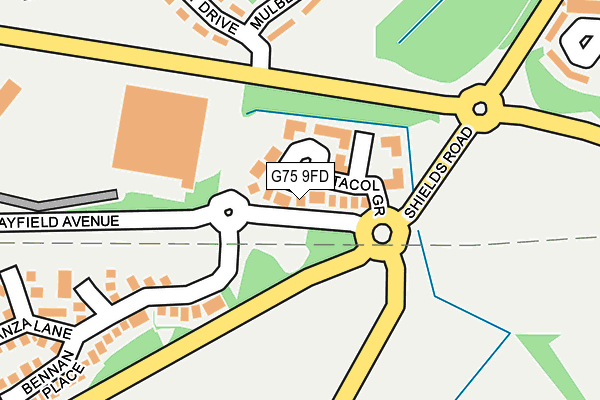 G75 9FD map - OS OpenMap – Local (Ordnance Survey)