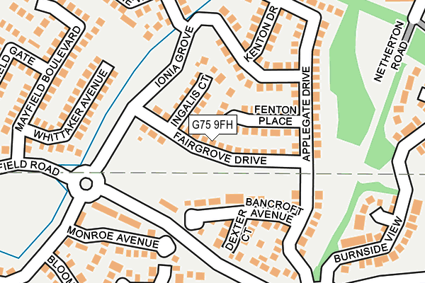 G75 9FH map - OS OpenMap – Local (Ordnance Survey)