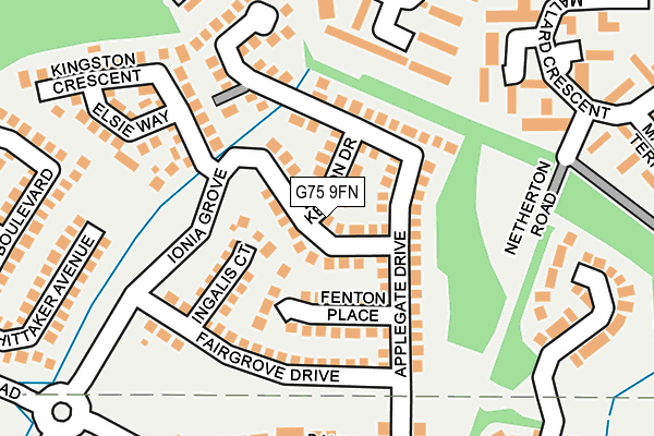 G75 9FN map - OS OpenMap – Local (Ordnance Survey)